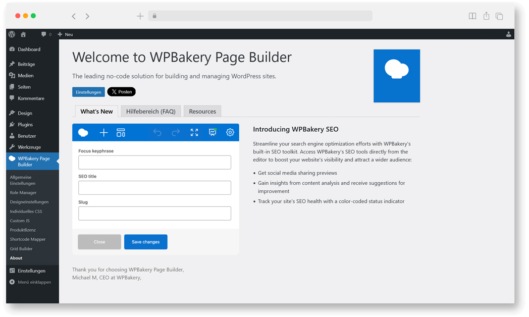 WordPress Pagebuilder WPBakery